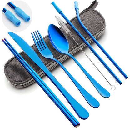 Travel Utensils Set with Case