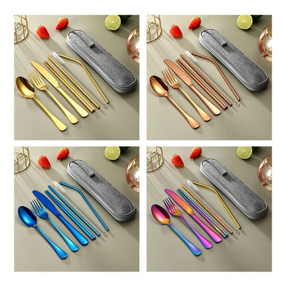Travel Utensils Set with Case