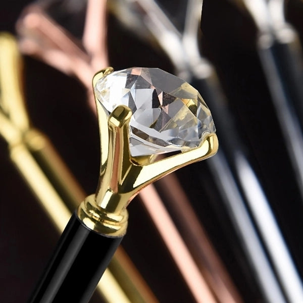 Diamond Crystal Bling Metal Ballpoint Pen Polka Dots
