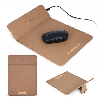 Leatherette Wireless Charging Mouse Pad