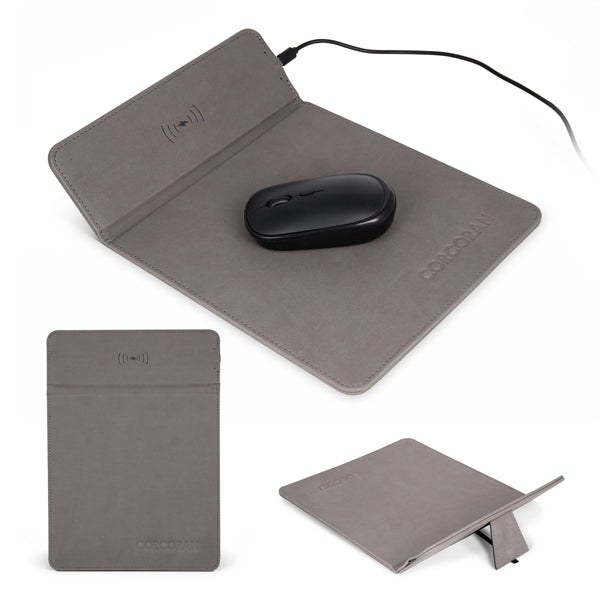 Leatherette Wireless Charging Mouse Pad