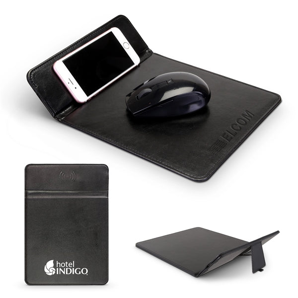 Leatherette Wireless Charging Mouse Pad