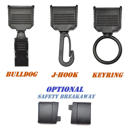Quick Release Safety Lanyards w/ Plastic Attachments, Badge