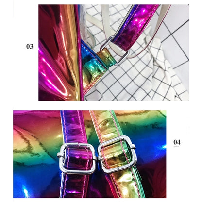 Holographic Laser Leather Backpack