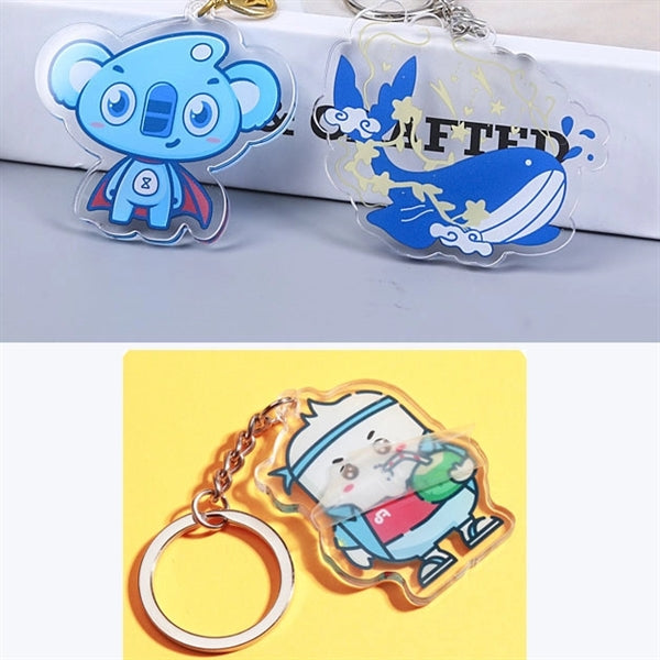 Full Color Round Circle Acrylic Keychain