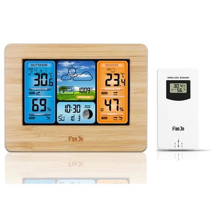 Wireless Weather Station Clock With Outdoor Sensor
