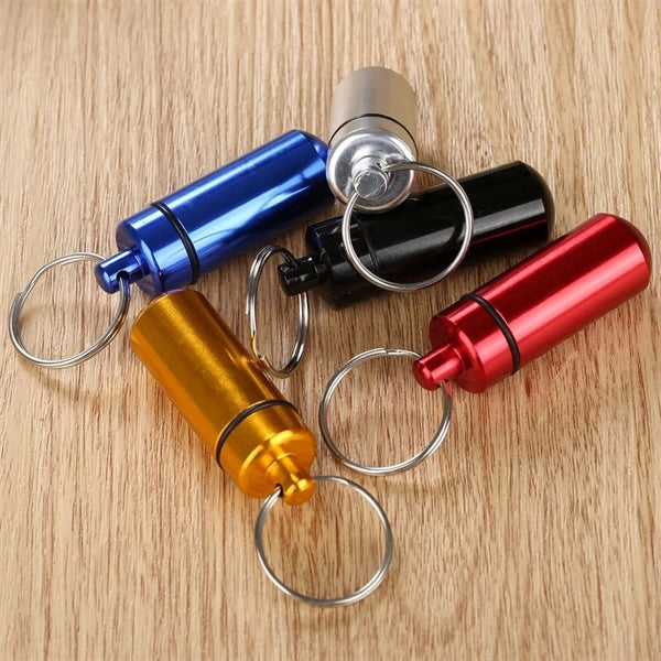 Aluminum Metal Pill Box Case Organizer