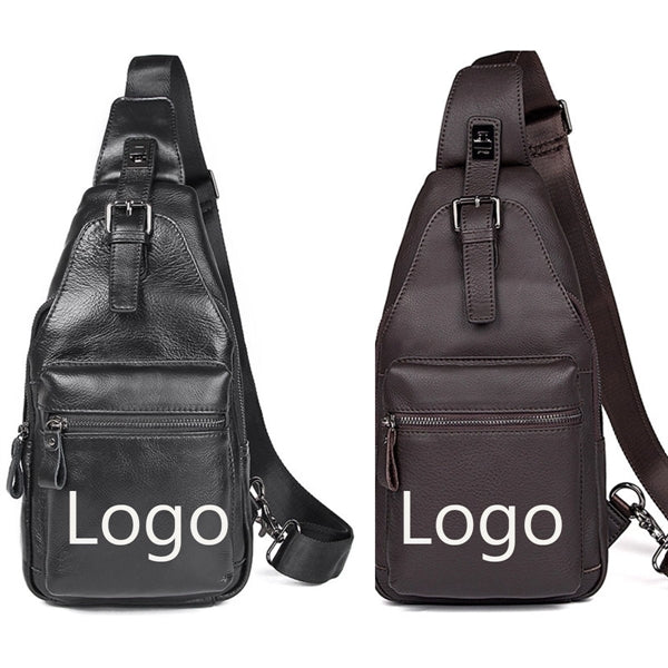 Leather Sling Bag Daypack Backpack