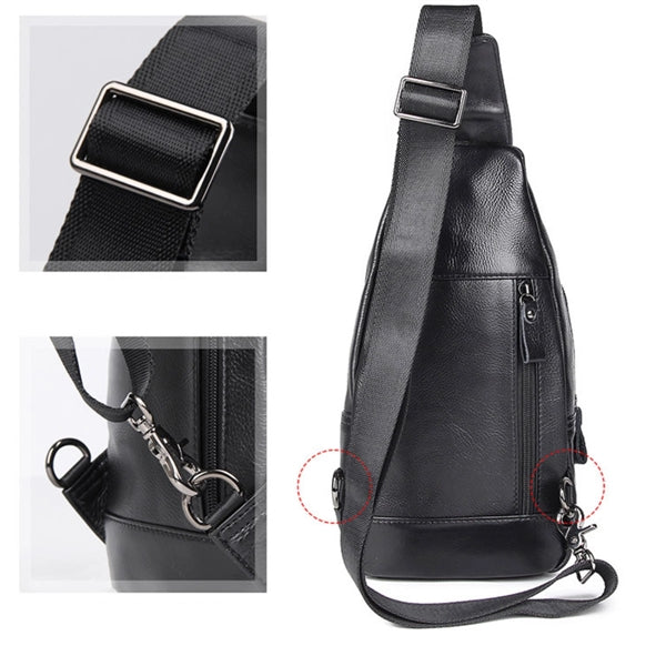 Leather Sling Bag Daypack Backpack