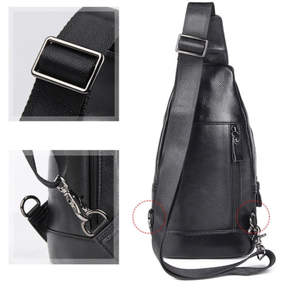 Leather Sling Bag Daypack Backpack