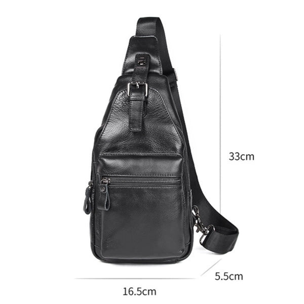 Leather Sling Bag Daypack Backpack