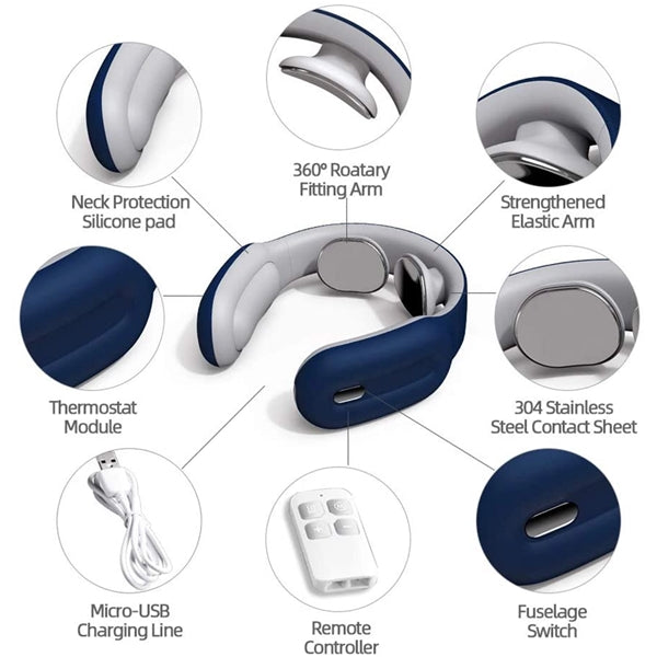 Intelligent Portable Neck Massager with Heat Cordless