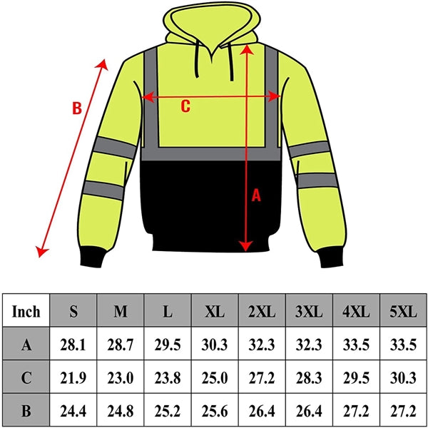 High Visibility  pull-over Hoodie