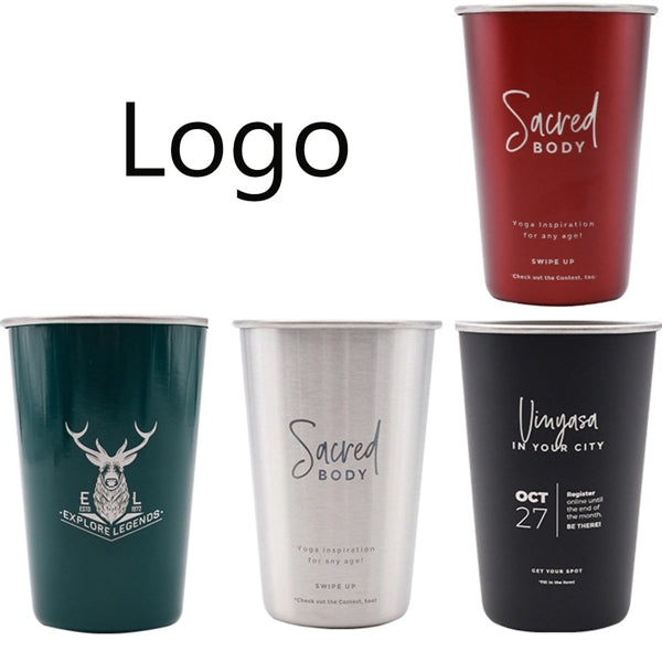 Stainless Stackable Pint Cup Tumblers