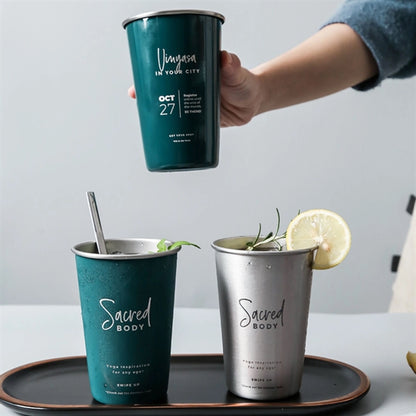 Stainless Stackable Pint Cup Tumblers