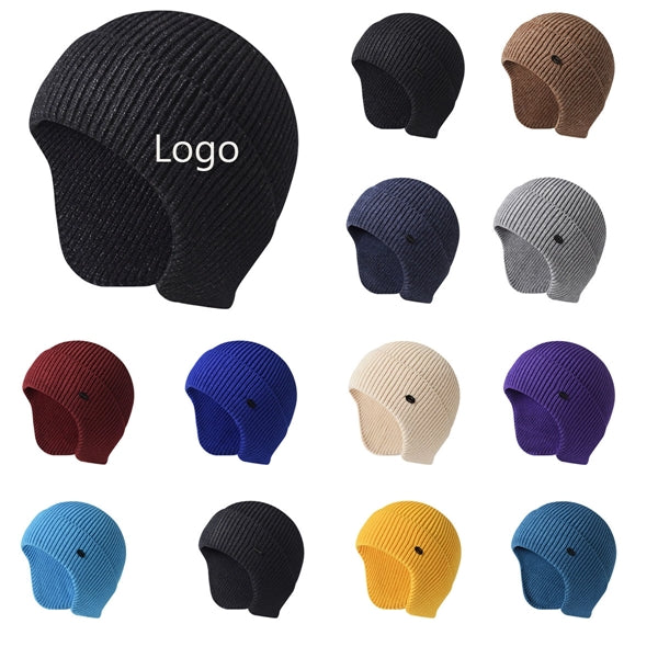 Knit Beanie Hat with Ear Protection