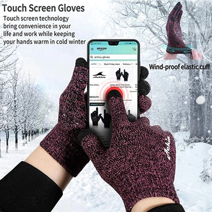 Anti-Slip Touchscreen Winter Knit Gloves