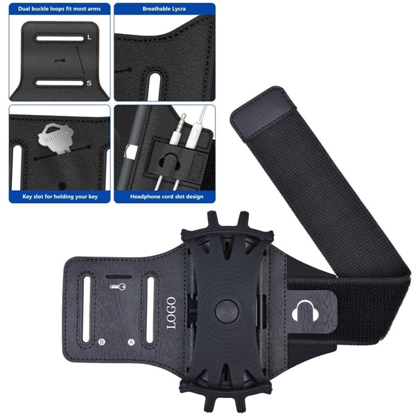 Rotatable Phone Holder Running Armband