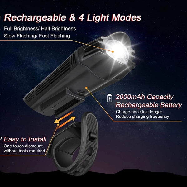 Rechargeable Bicycle Front Back Lights