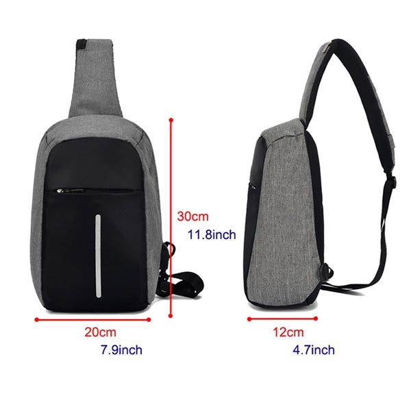 USB Charging Crossbody Sling Backpack
