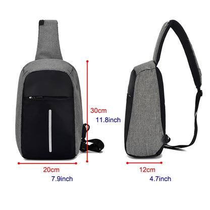 USB Charging Crossbody Sling Backpack