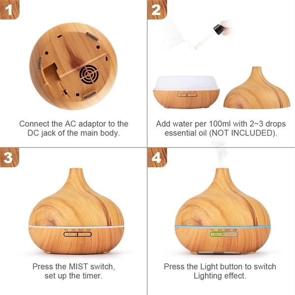550ml Aromatherapy Humidifier With Remote Control