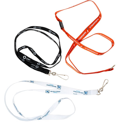 Silkscreened Flat Polyester Lanyard