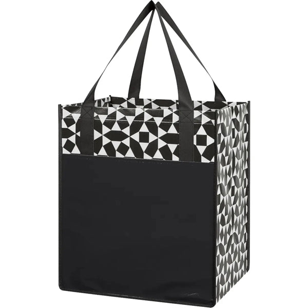 Non-Woven Geometric Shopping Tote Bag