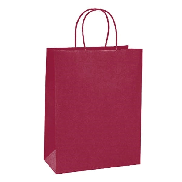 Custom Vertical Brown Kraft Paper Shopping Bag