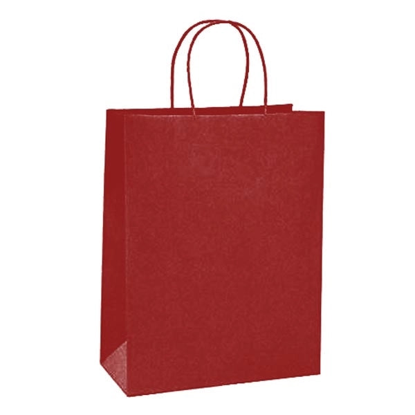 Custom Vertical Brown Kraft Paper Shopping Bag