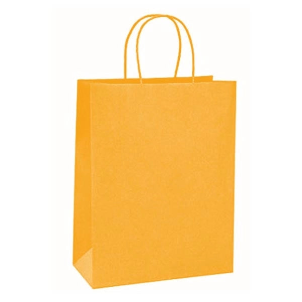 Custom Vertical Brown Kraft Paper Shopping Bag