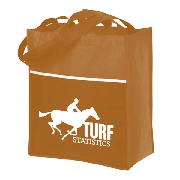 Grocery Tote Bag with Front Pocket-BG