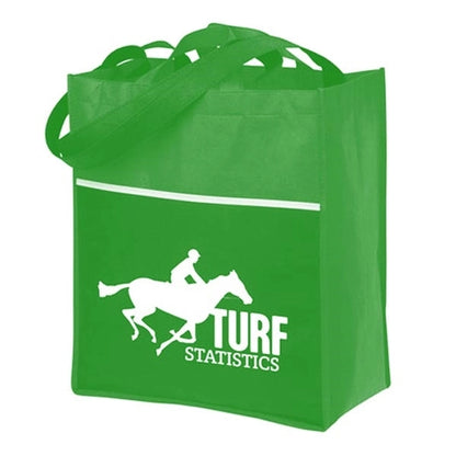 Grocery Tote Bag with Front Pocket-BG