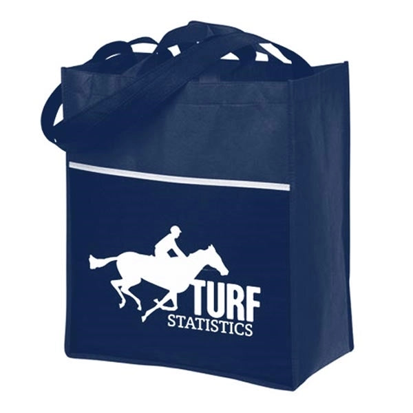 Grocery Tote Bag with Front Pocket-BG
