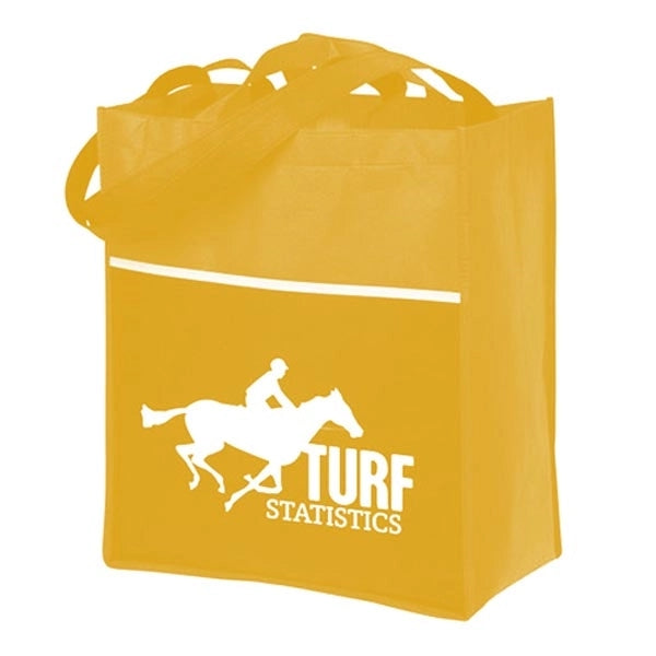 Grocery Tote Bag with Front Pocket-BG