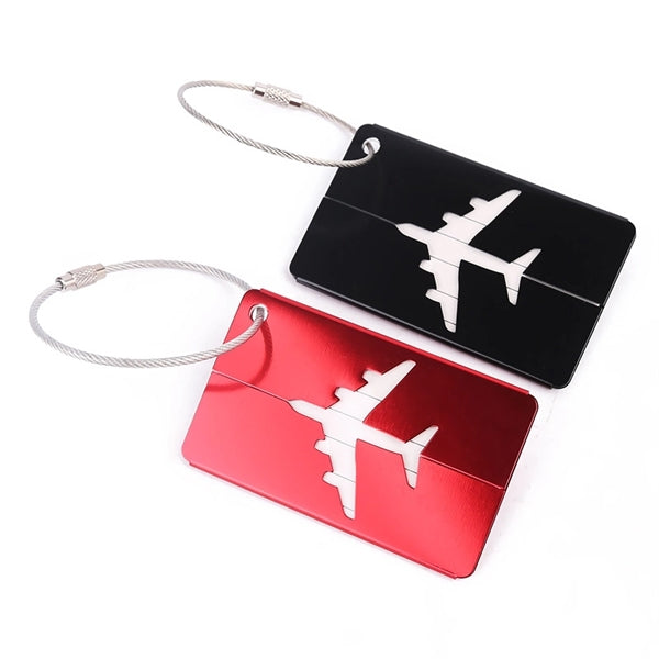 Brushed Metal Luggage Bag Tag