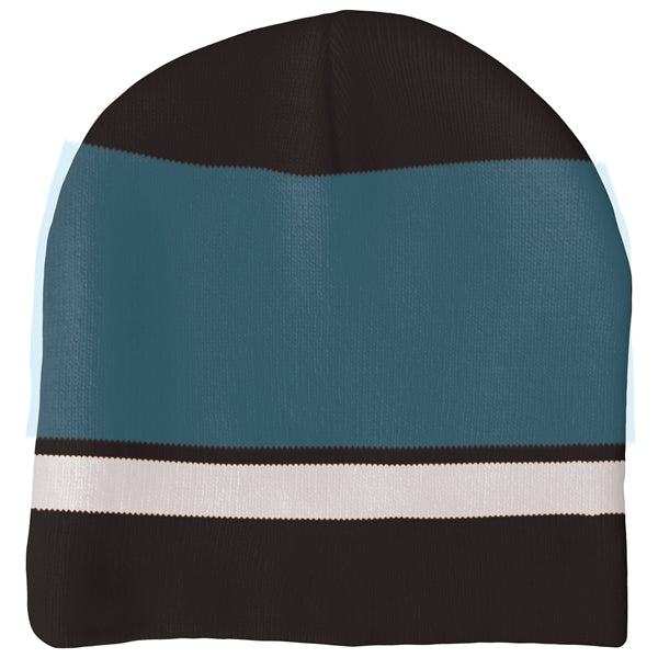 Knit Beanie with No Pom and No Cuff (Embroidery Logo)