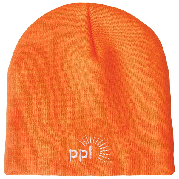 Knit Beanie with No Pom and No Cuff (Embroidery Logo)