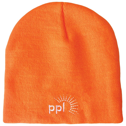 Knit Beanie with No Pom and No Cuff (Embroidery Logo)