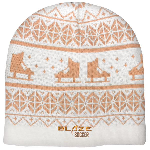 Knit Beanie with No Pom and No Cuff (Embroidery Logo)