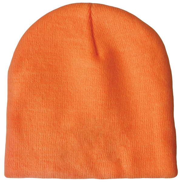 Knit Beanie with No Pom and No Cuff (No Logo)