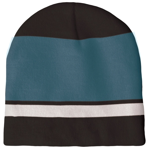 Knit Beanie with No Pom and No Cuff (No Logo)