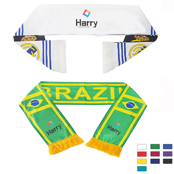 Custom Stadium Knit Soccer Scarf With Fringe