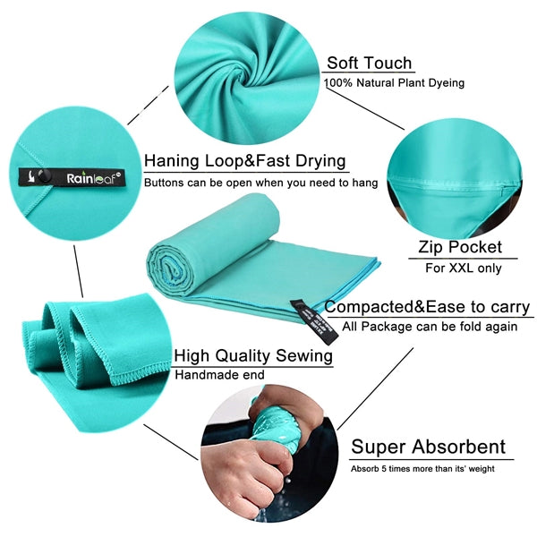 Microfiber Towel Perfect Travel  Sports  Beach
