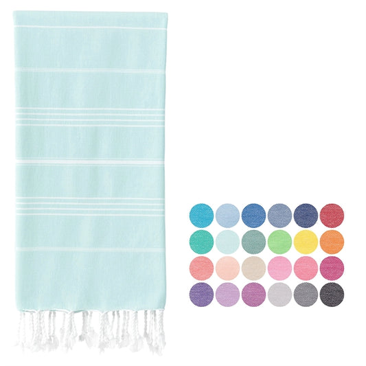100% Cotton Turkish Beach Towel  Prewashed for Soft Feel