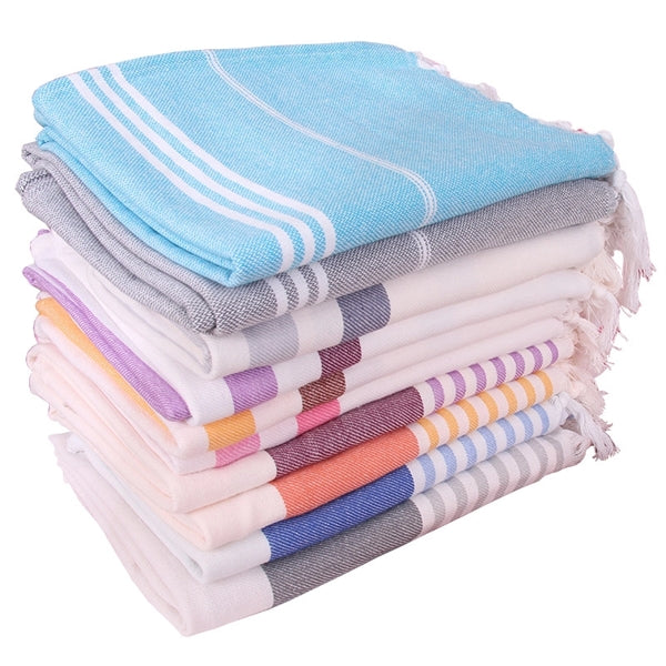 100% Cotton Turkish Beach Towel  Prewashed for Soft Feel