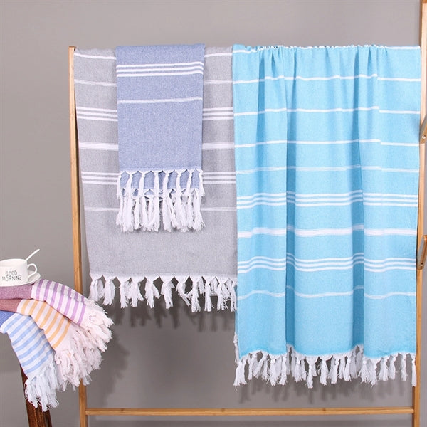 100% Cotton Turkish Beach Towel  Prewashed for Soft Feel