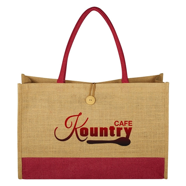 Jute Box Tote Bag