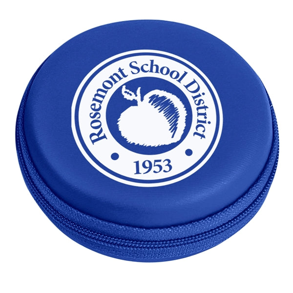 Round Zippered Electronics Travel Case