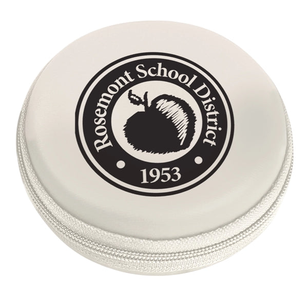 Round Zippered Electronics Travel Case